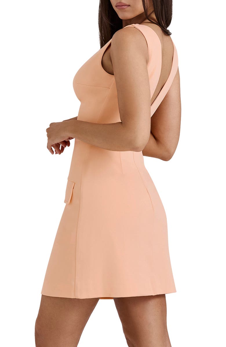 HOUSE OF CB Olympia Sleeveless Cocktail Minidress, Alternate, color, Peach Nectar