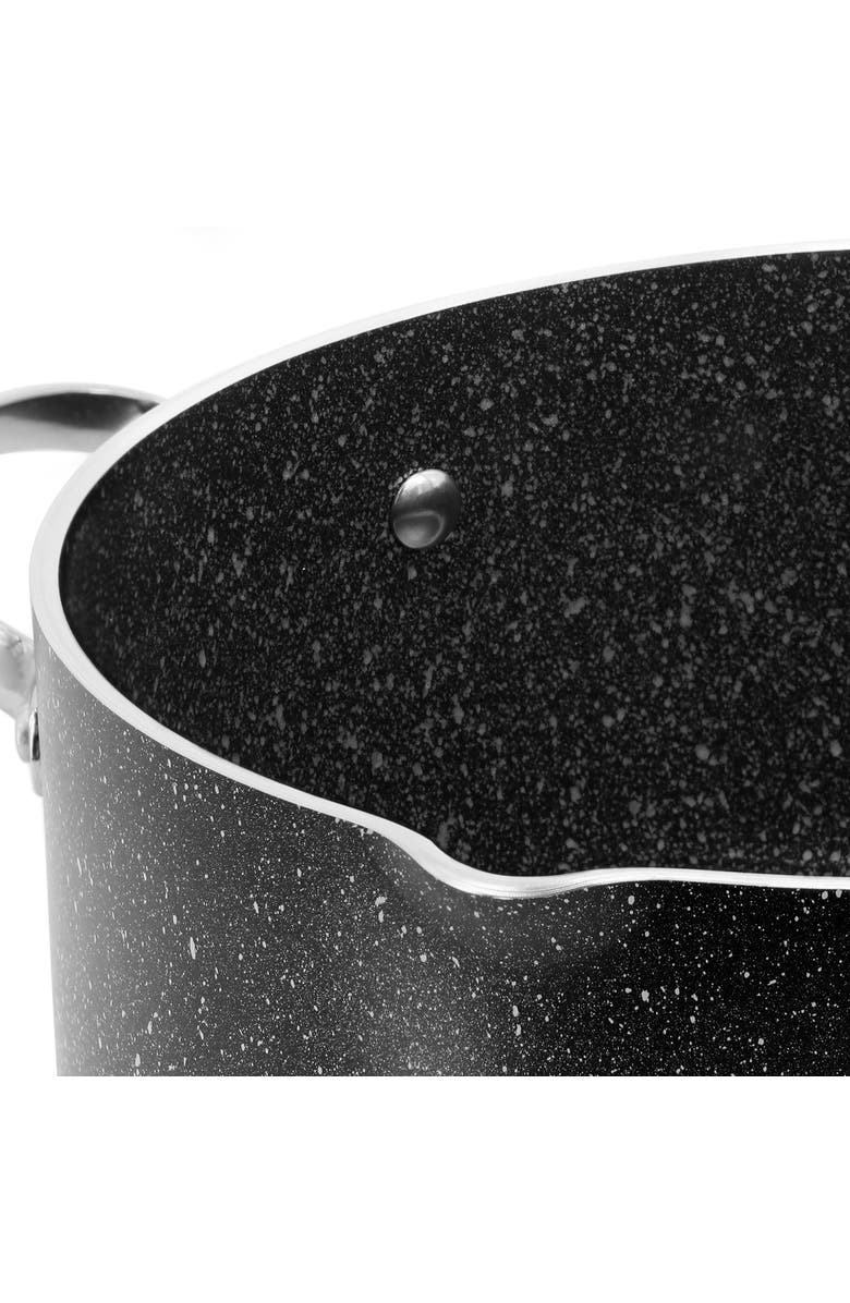 Korkmaz Galaksi Non Stick 11 Inch 4.5 Liter Low Casserole with Lid, Alternate, color, Black