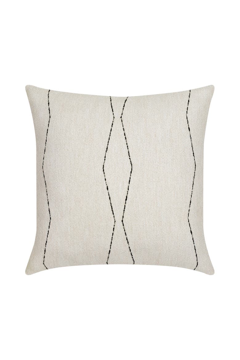 Oblique Ebony Textured Indoor & Outdoor Woven Accent Pillow, Main, color, Ebony