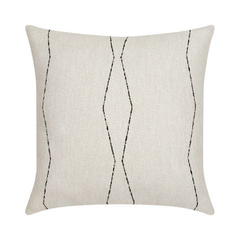 Oblique Ebony Textured Indoor & Outdoor Woven Accent Pillow