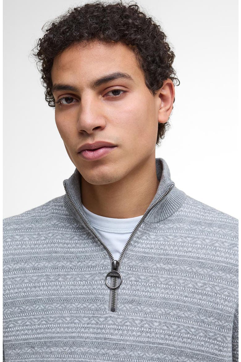 Dartfield Quarter Zip Cotton & Wool Sweater, Alternate, color, LIGHT GREY