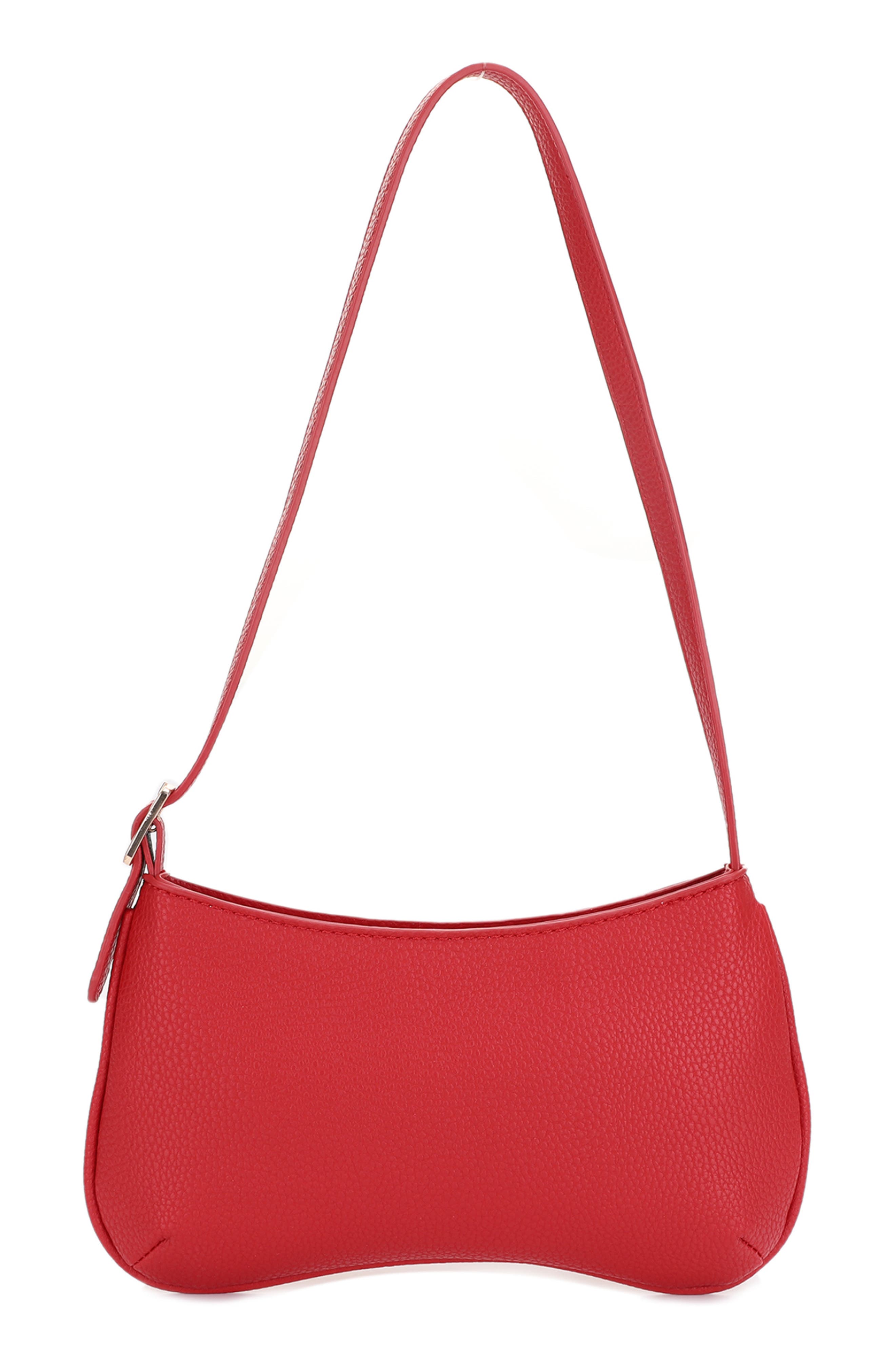 Mali + Lili Imani Recycled Vegan Leather Shoulder Bag, Main, color, Red