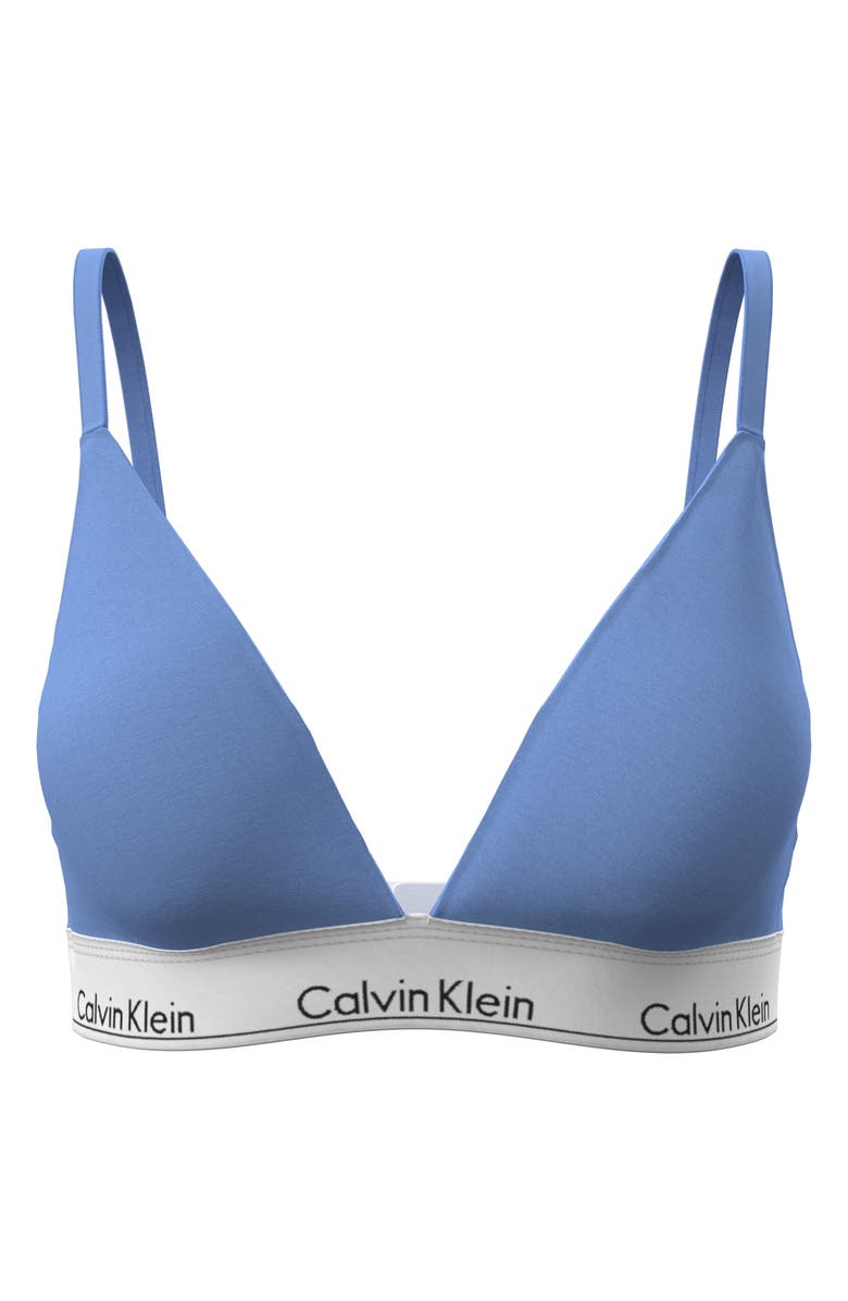 Calvin Klein Lightly Lined Racerback Bralette, Main, color, Speakeasy