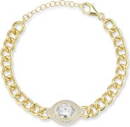 CHLOE AND MADISON 14K Gold Plated Silver Eye Bracelet