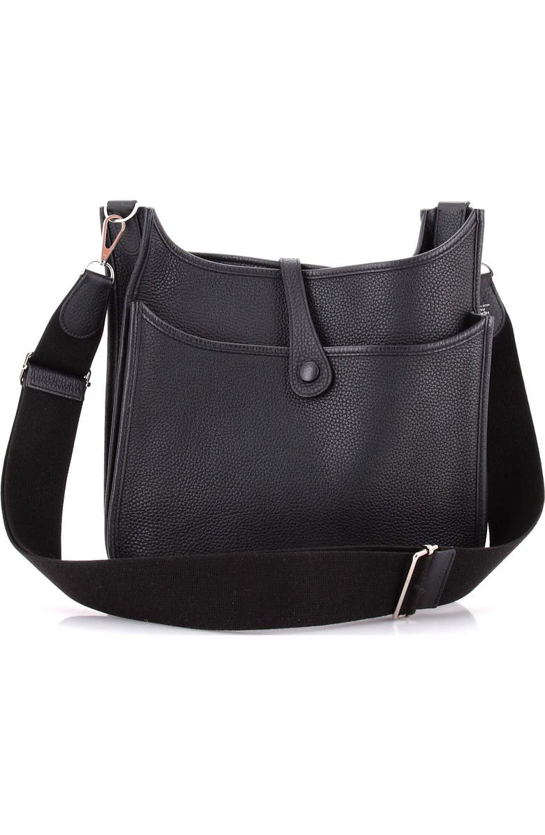 Pre-Owned Hermes Evelyne Bag Gen III Clemence PM, Alternate, color, Noir