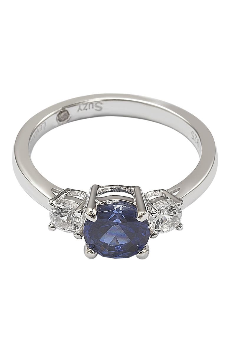 SUZY LEVIAN White & Blue Sapphire Ring, Alternate, color, Blue