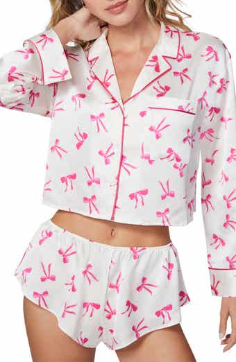 Florence by Mills Satin Sleep Crop Pajama Top