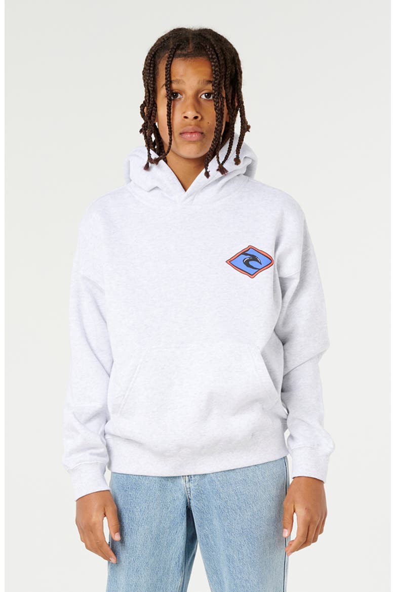 Kids' Sunset Sesh Art Hoodie, Main, color, LIGHT GREY HEATHER