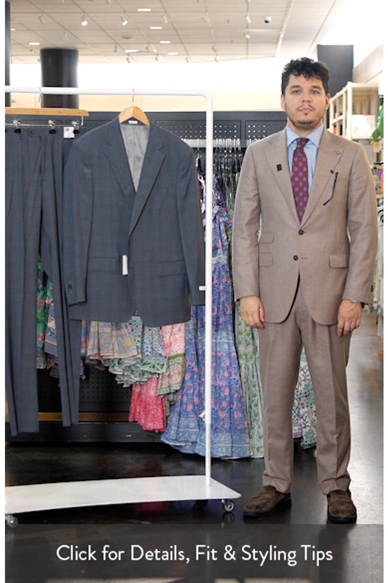 Flynn Classic Fit Charcoal Grey Plaid Wool Suit video