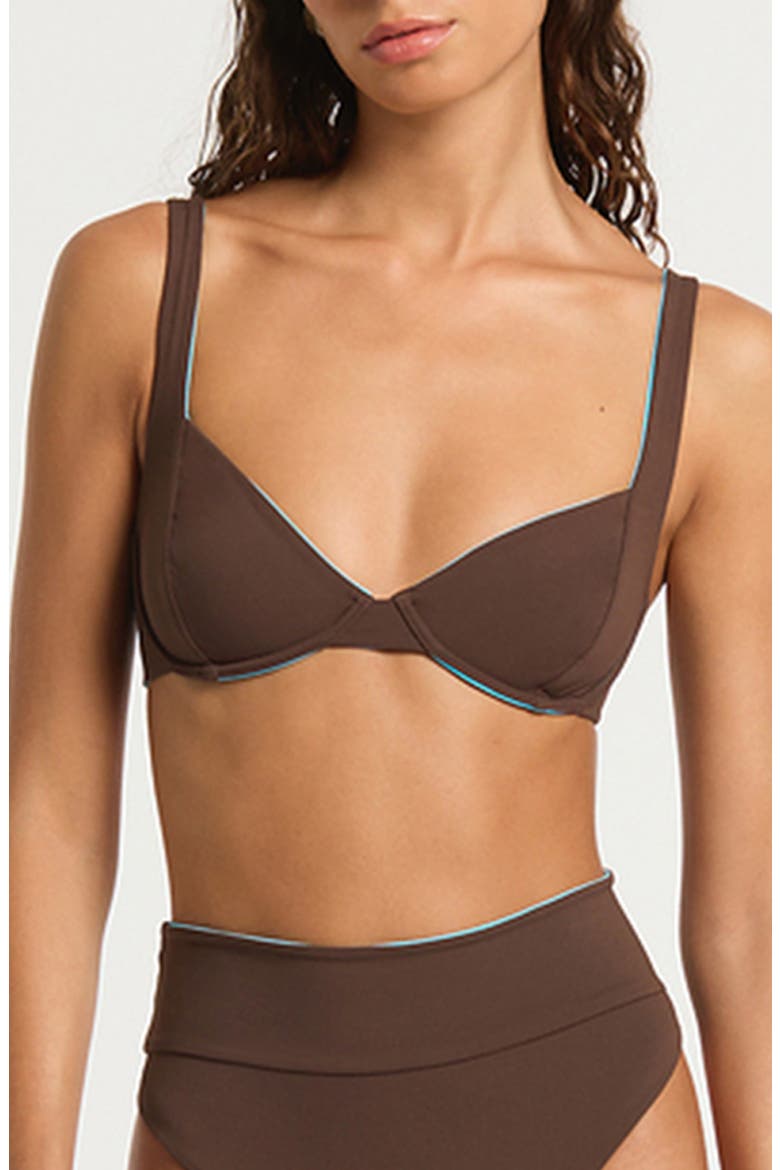 Ryan Reversible Underwire Bikini Top, Main, color, ESPRESSO CALA