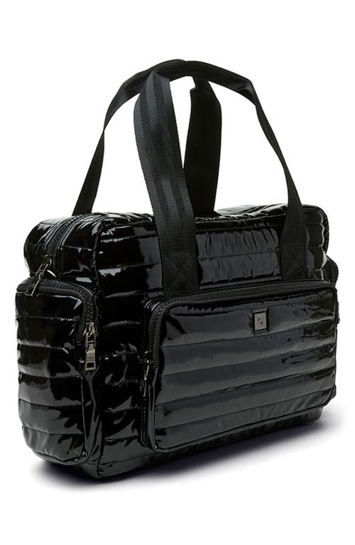 Think Royln Voyager Travel Bag In Black Patent