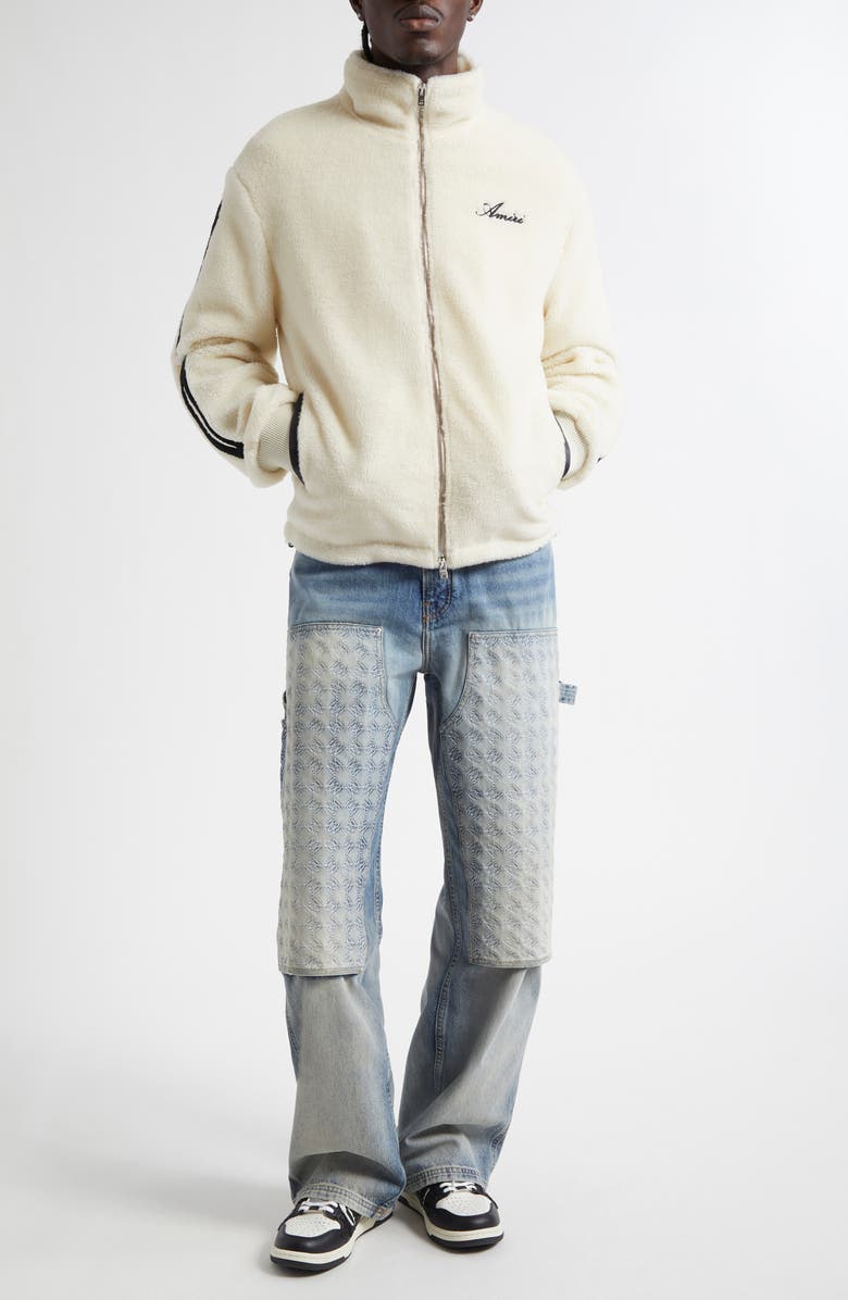 AMIRI Bones High Pile Fleece Jacket, Alternate, color,