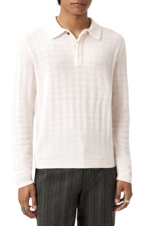 John Varvatos Macra Cashmere & Cotton Polo In White