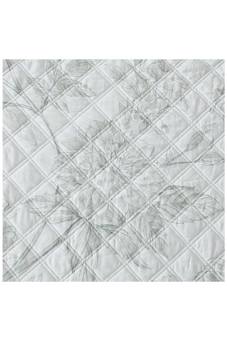 Vine Flora Reversible Quilted Throw, Alternate, color, LIGHT SAGE
