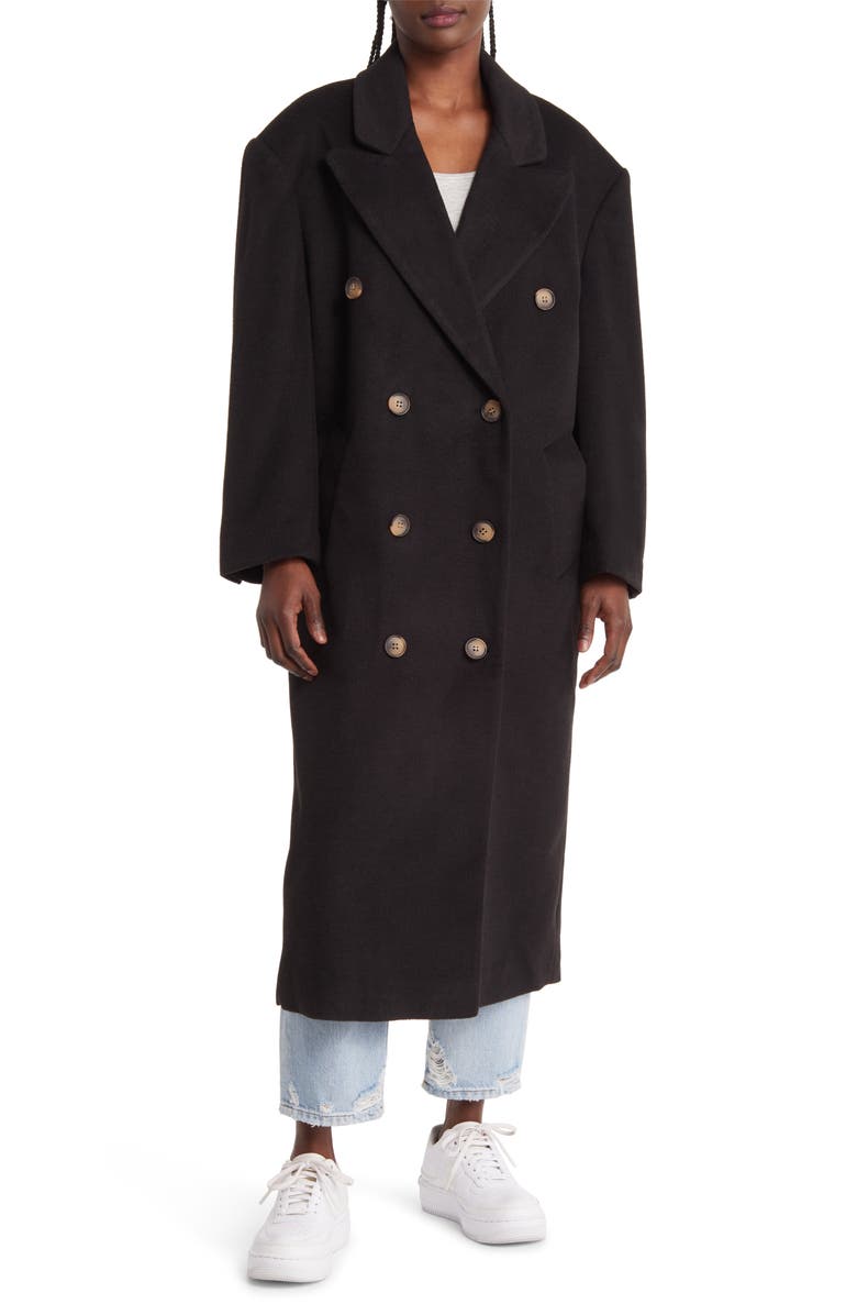 Topshop Smart Oversized Double Breasted Coat, Alternate, color, 