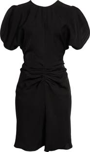 Victoria Beckham Ruched Puff Sleeve Minidress