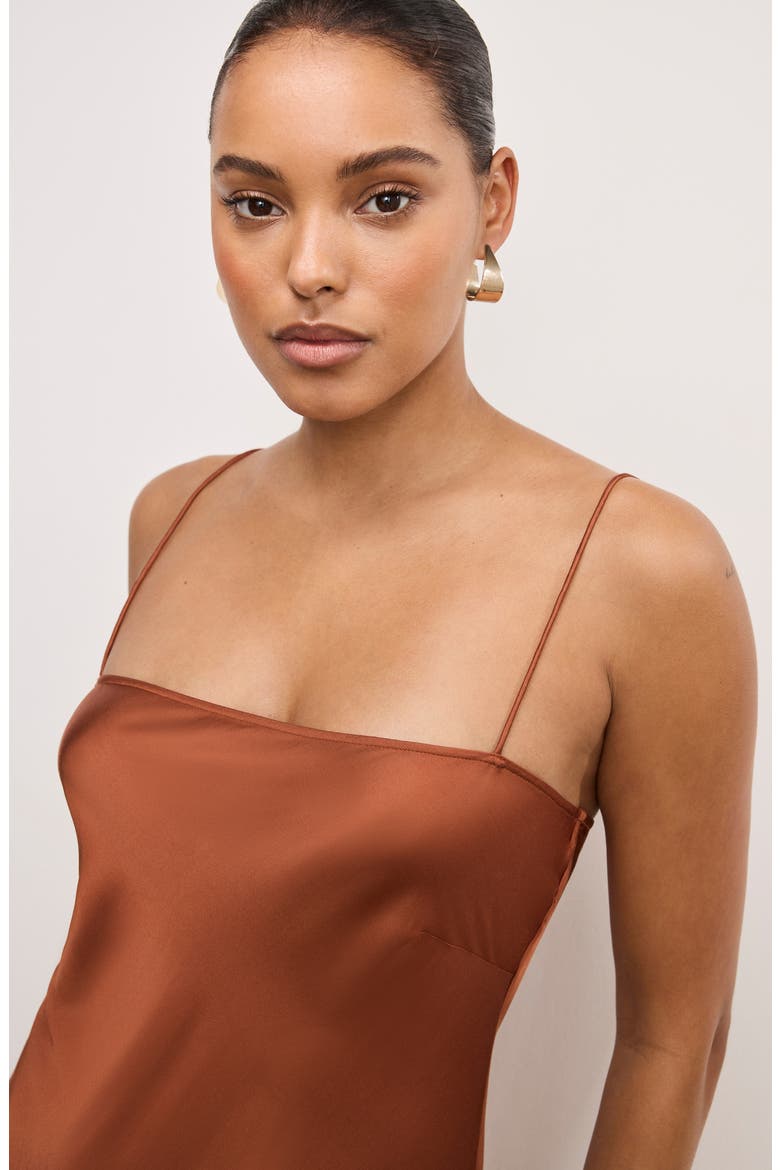 Satin Maxi Slipdress, Alternate, color, COPPER004