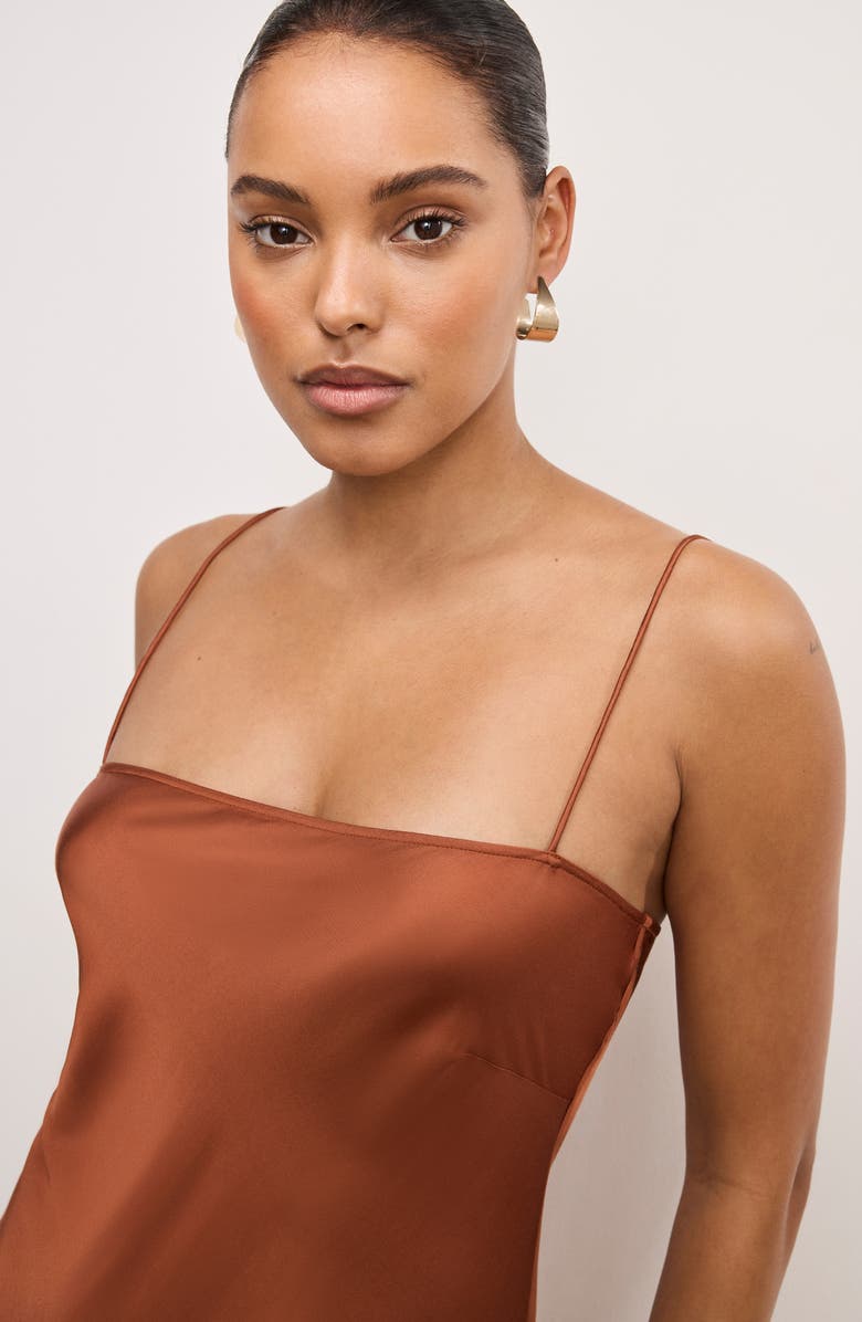 Good American Satin Maxi Slipdress, Alternate, color,