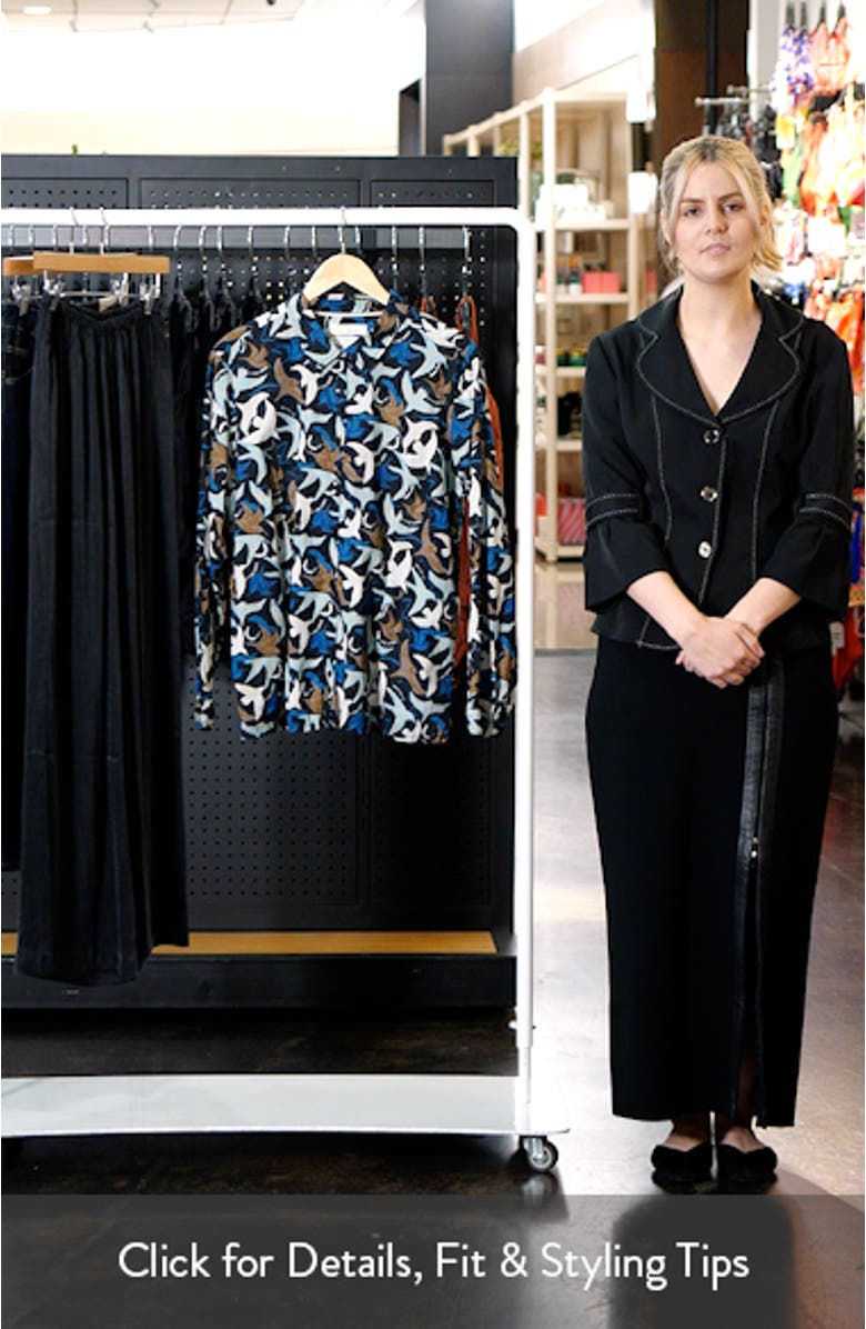 Larissa Printed Organic Cotton Button-Up Shirt, sales video thumbnail