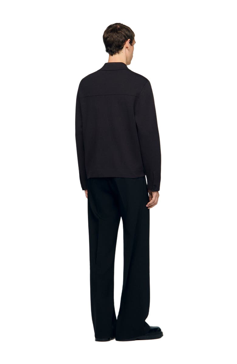 SANDRO Knit jacket, Alternate, color, Chocolate