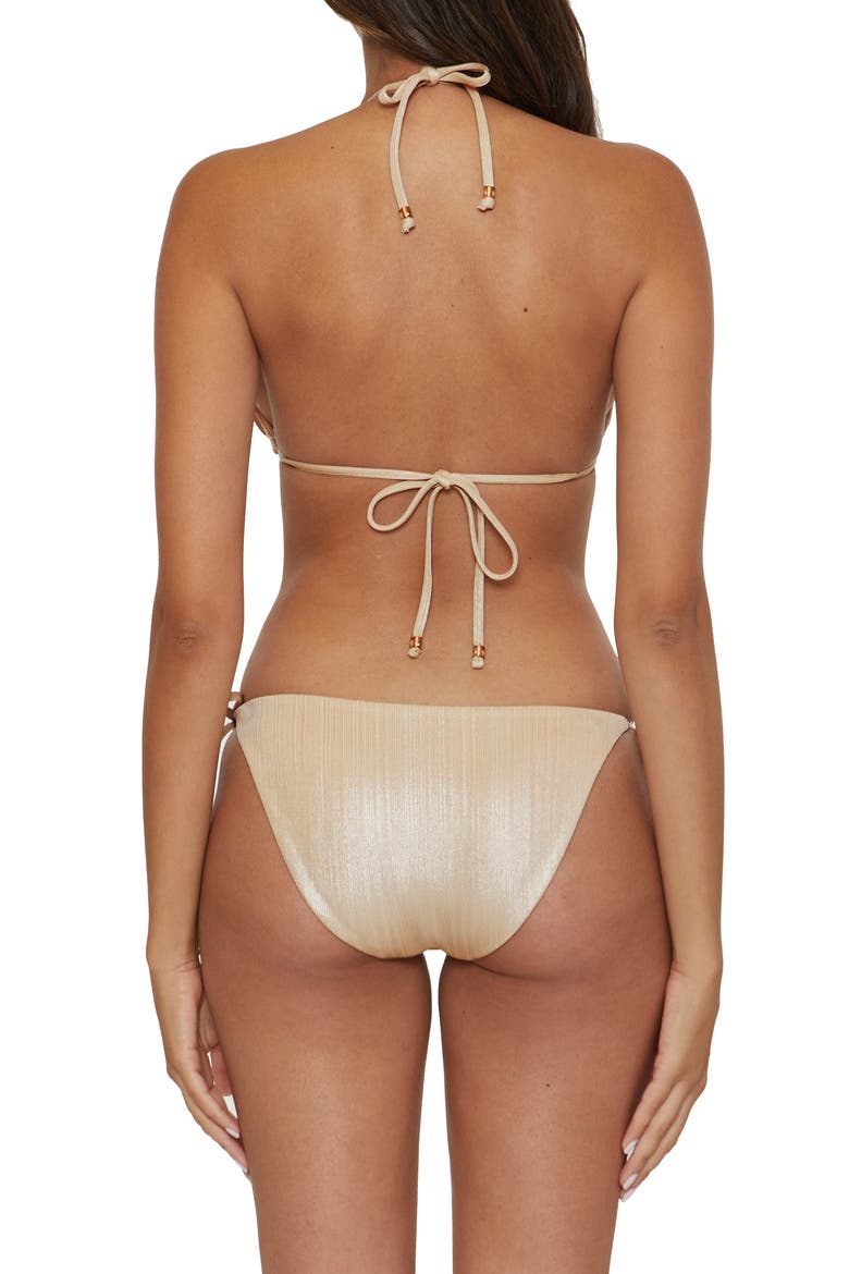 Origami Side Tie Bikini Bottoms, Alternate, color, TAUPE