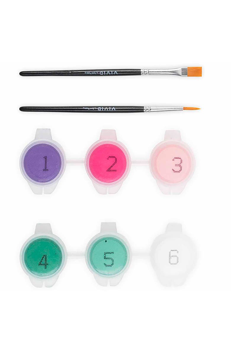 Brea Reese Vivid Acrylic Mini Paint By Number Kit, Flower Heart, 6 x 6 Inch, Alternate, color,