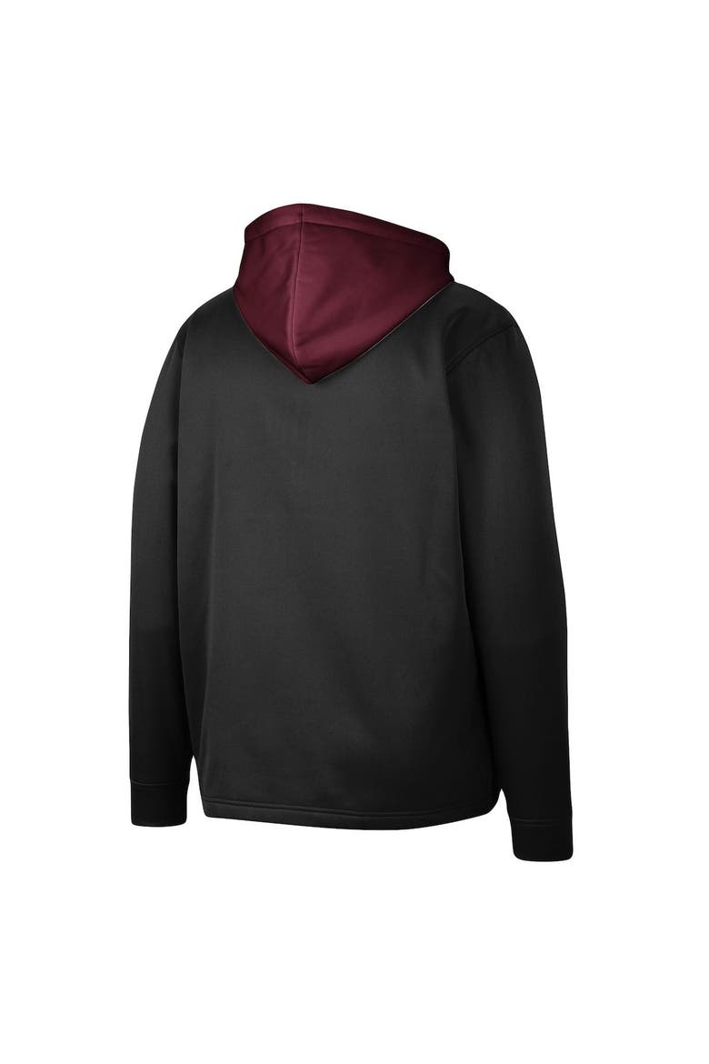 Men's Colosseum Black Arizona State Sun Devils Luge 3.0 Quarter-Zip Hoodie, Alternate, color, Black