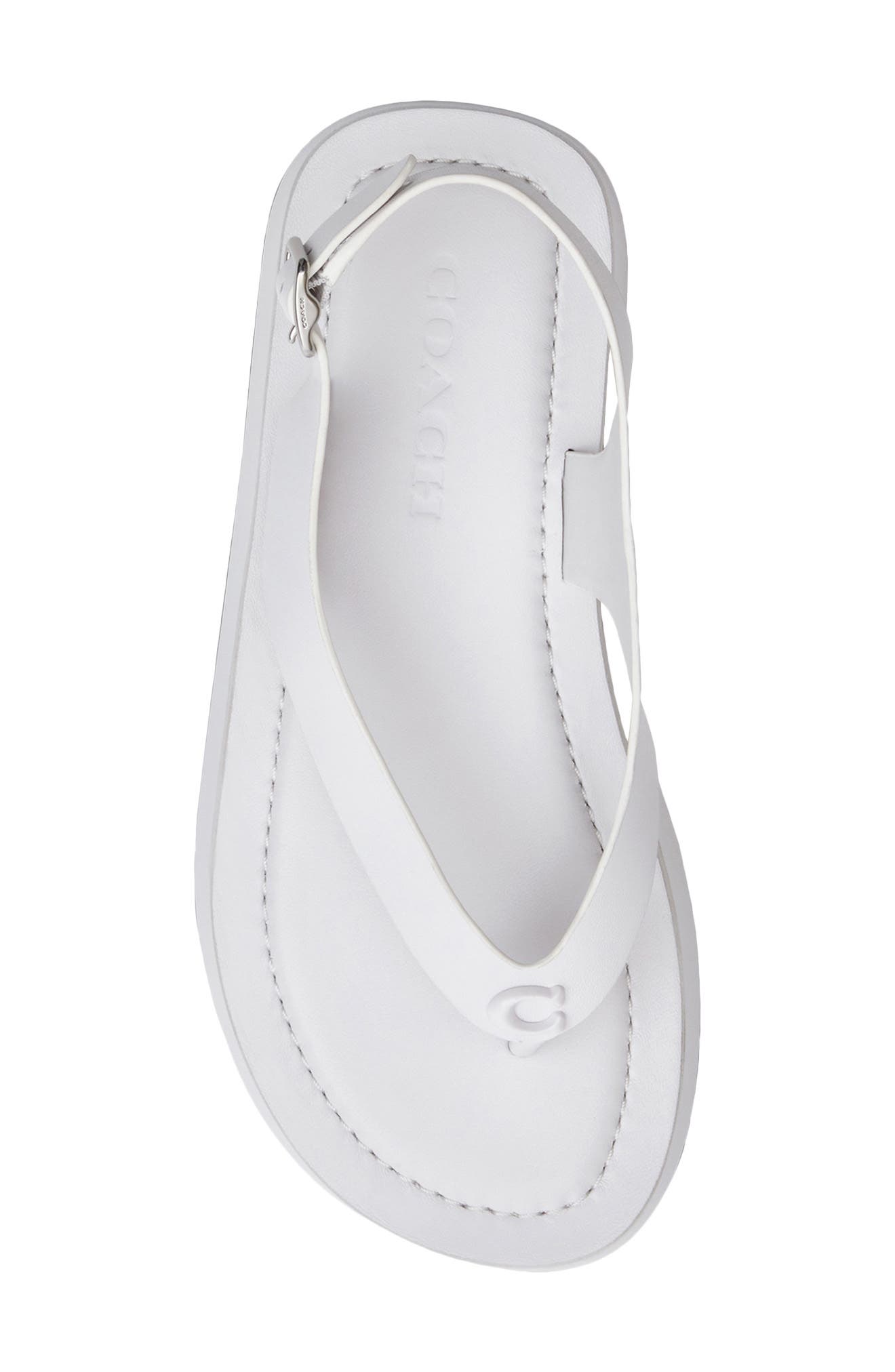 COACH Sculpted C Sandal, Alternate, color, Optic White