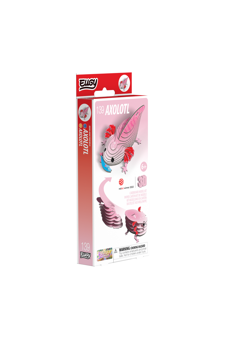 Eugy Puzzles Axolotl 3D Puzzle - contains 25 puzzle pieces, Alternate, color, NO COLOR