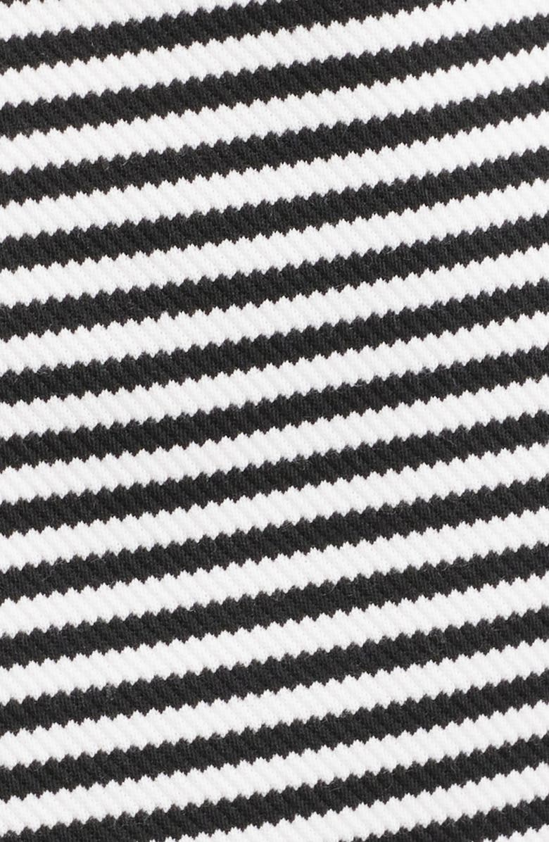 Anne Klein Stripe Knit Blazer, Alternate, color, Anne Black/ White Dove