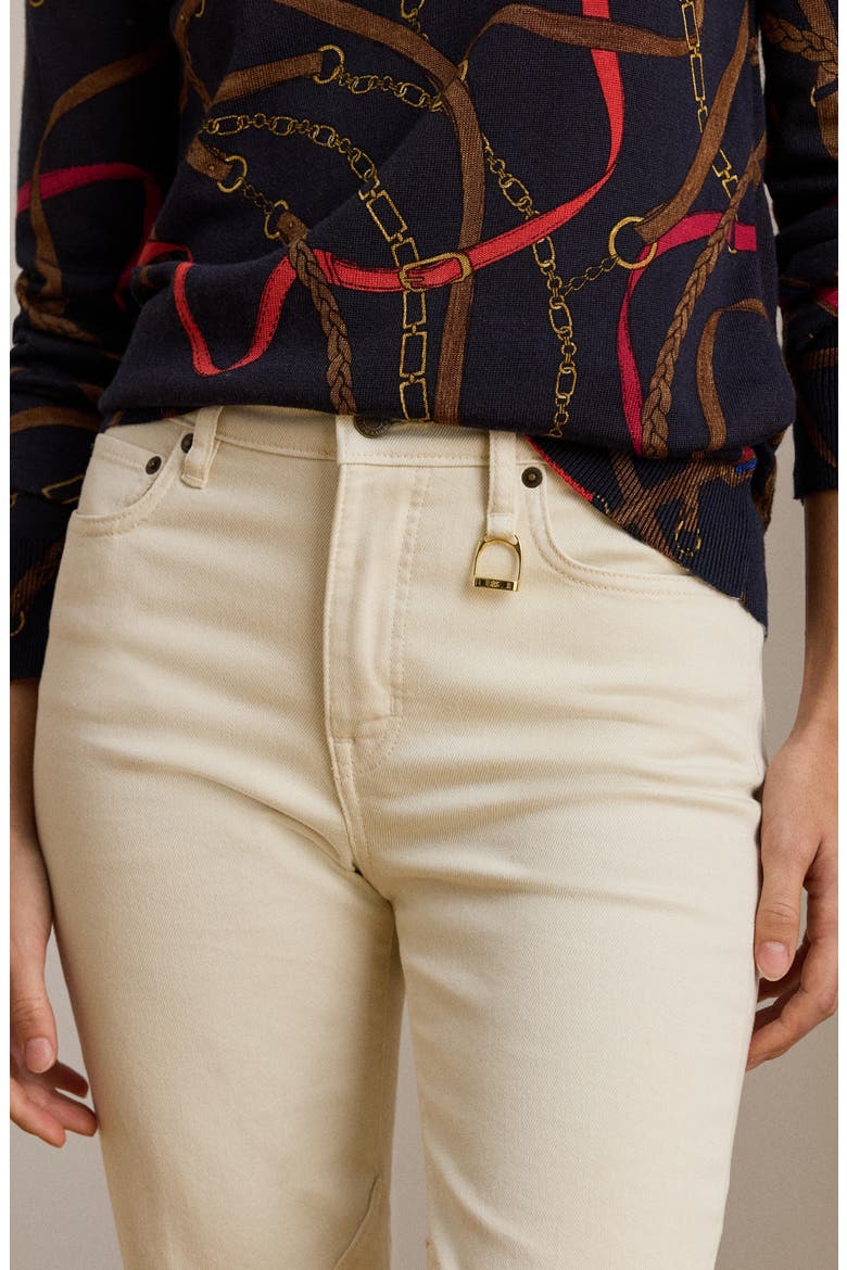 High Rise Ankle Skinny Jeans, Alternate, color, CREAM WASH