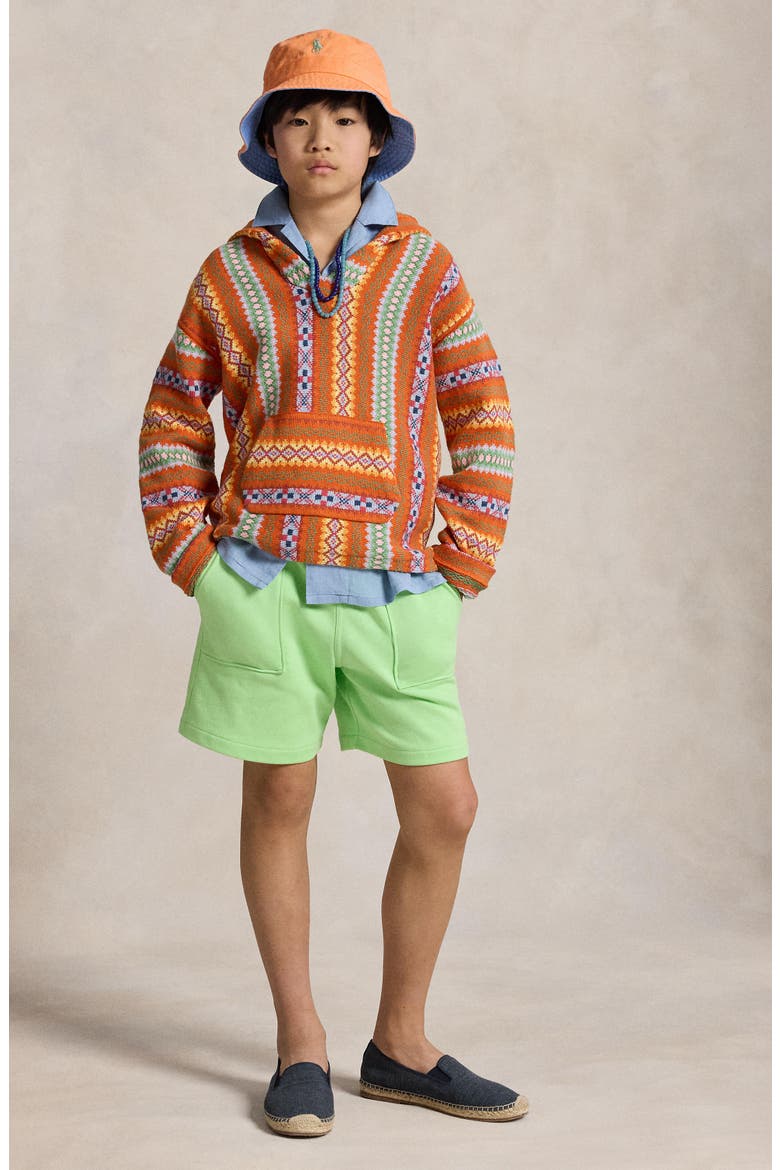 Kids' Easy French Terry Shorts, Alternate, color, KEY LIME
