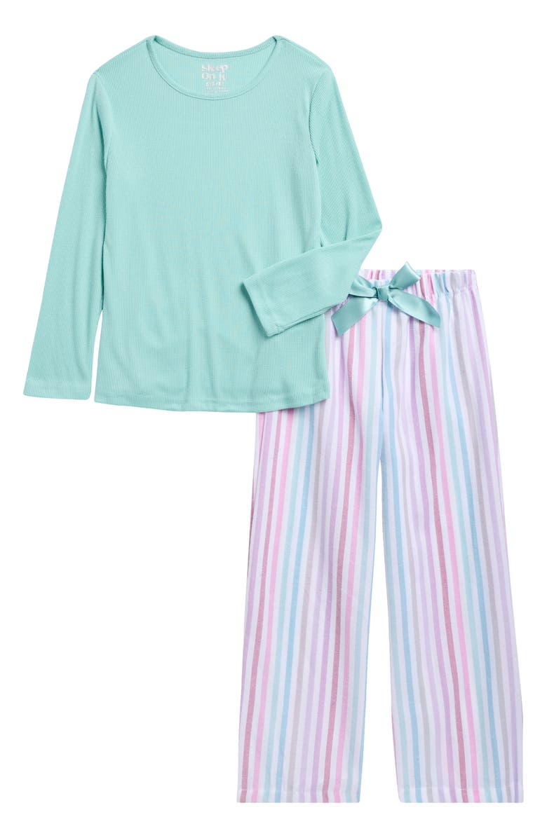 SLEEP ON IT Kids' Two-Piece Pajamas, Main, color, Turq