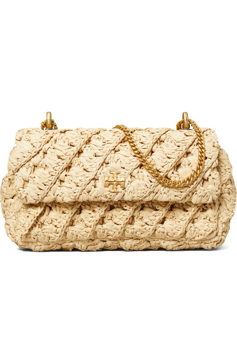 Tory Burch Kira Woven Raffia Convertible Shoulder Bag, Main, color,
