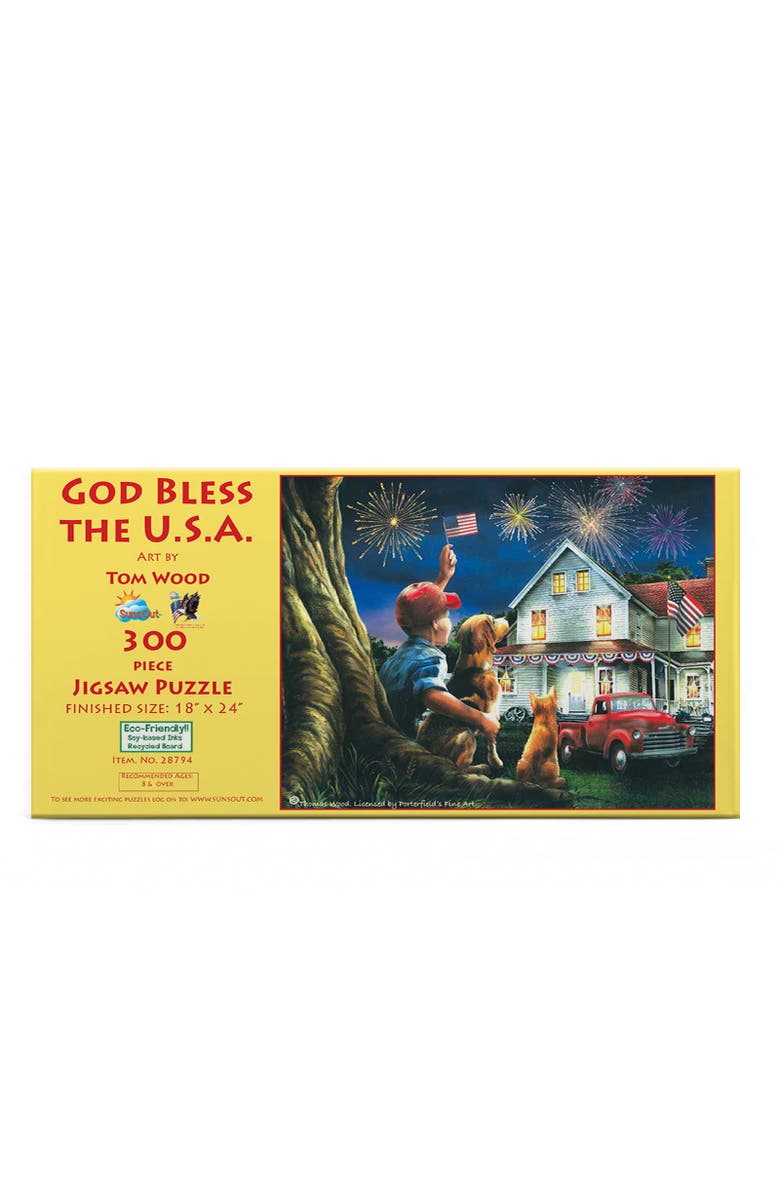 Sunsout God Bless the USA 300 piece Jigsaw Puzzle for Adults, Alternate, color, Multicolor