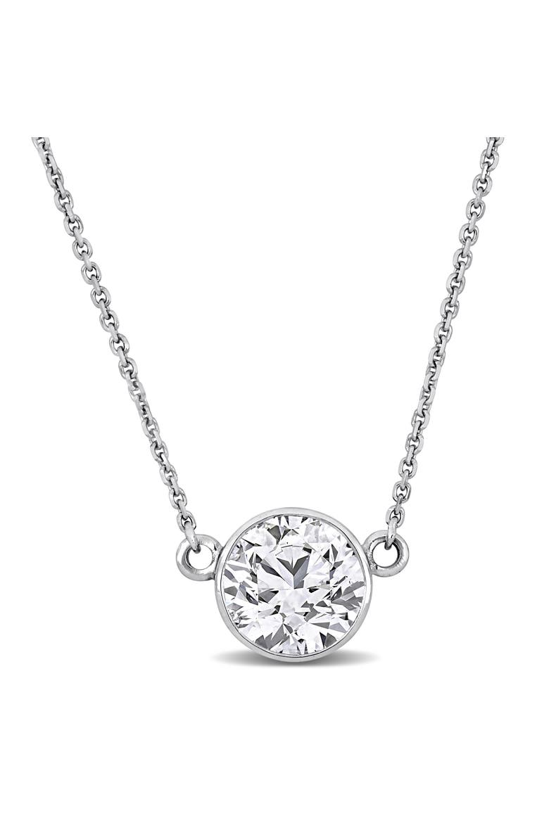 2 CTW Lab-Grown Diamond Solitaire Necklace 14K, Main, color, White Gold