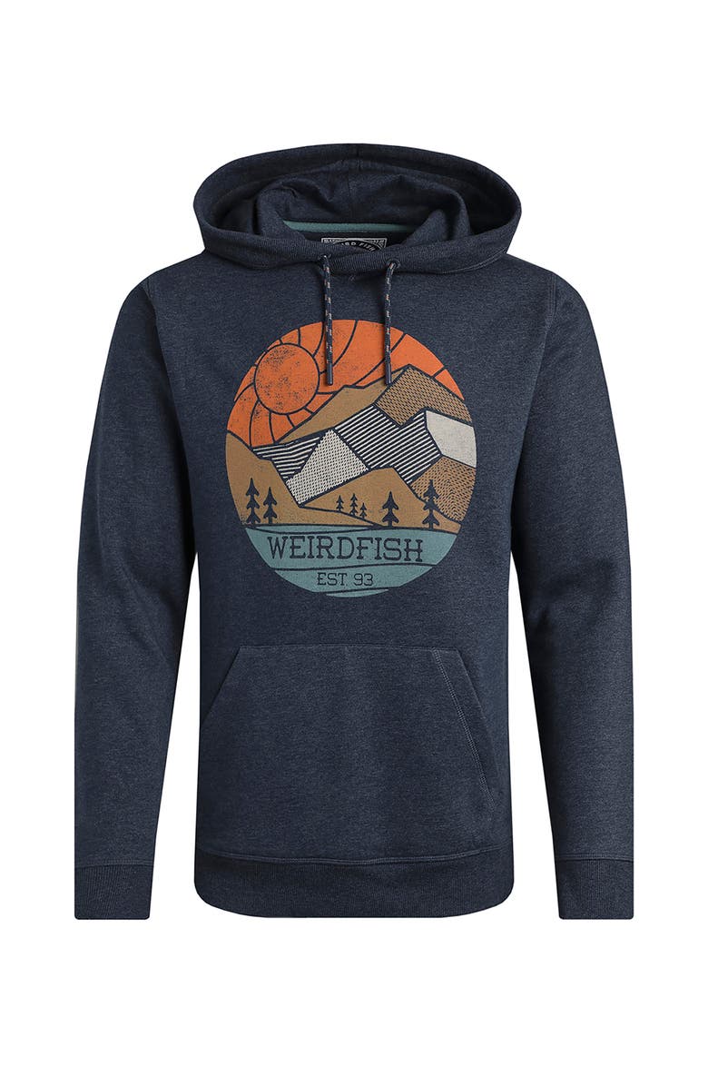Weird Fish Bryant Graphic Popover Hoodie, Alternate, color, Dark Navy