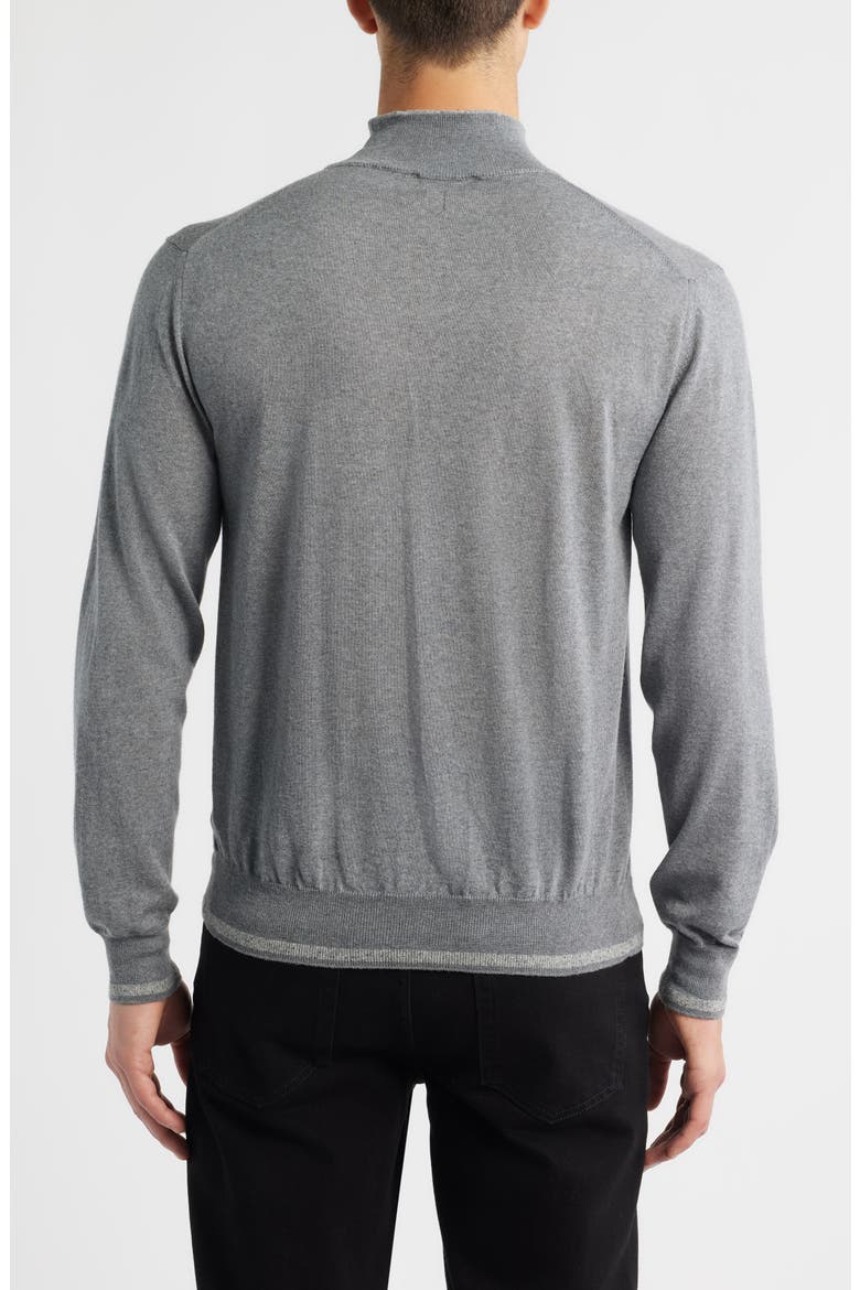 Mock Neck Wool & Silk Blend Sweater, Alternate, color, GREY