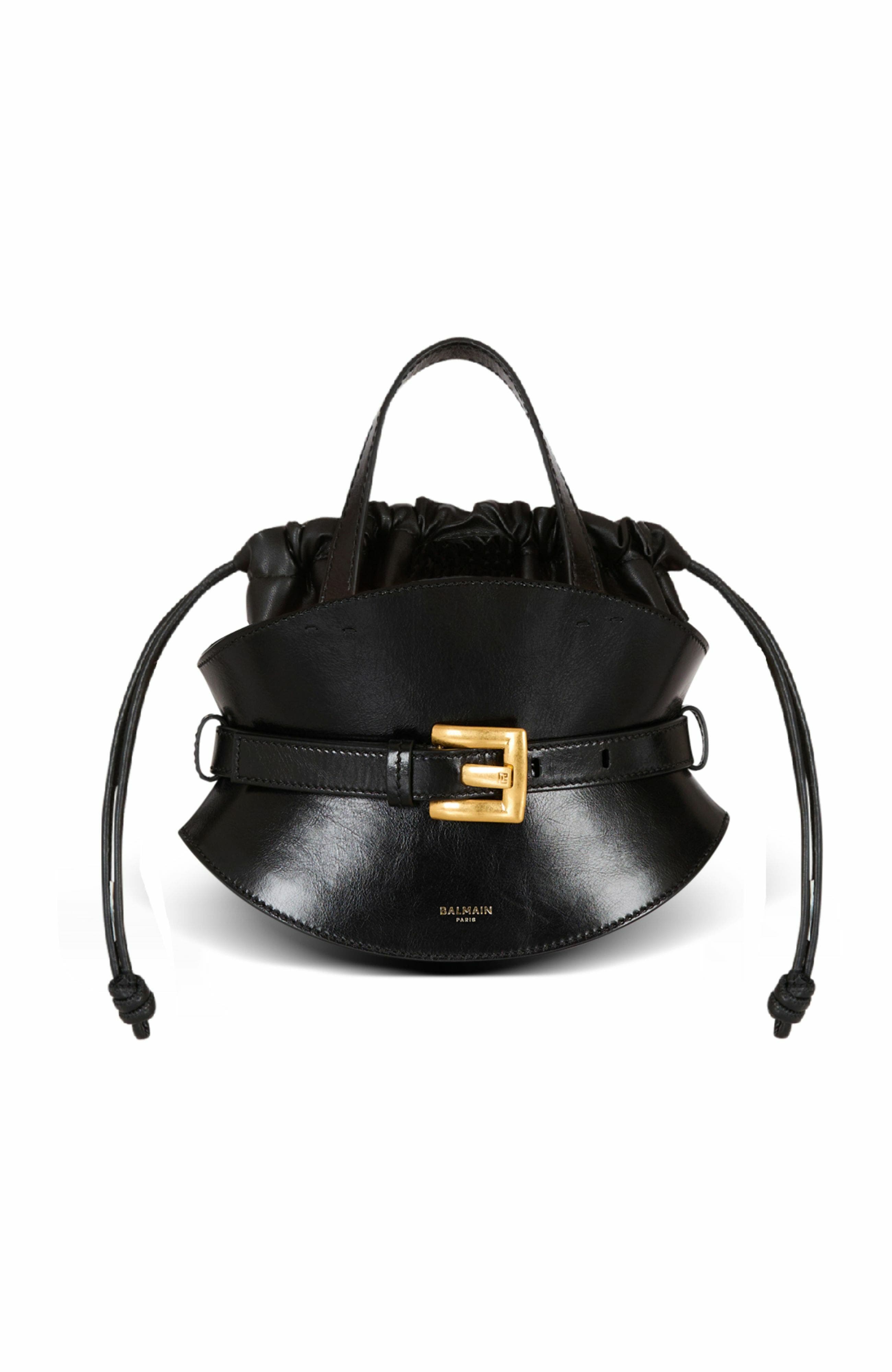Balmain Shuffle Mini Bag In Leather, Main, color, 
