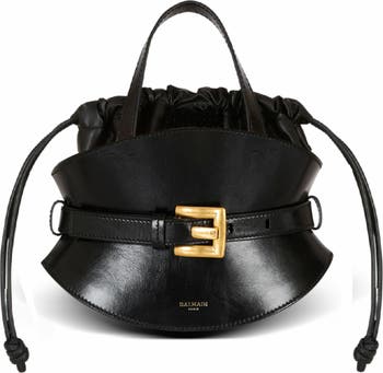 【関税＆送料込み】Balmain 'Shuffle' Mini Handbag Shuffle Mini bag in leather black black - Women | BALMAIN