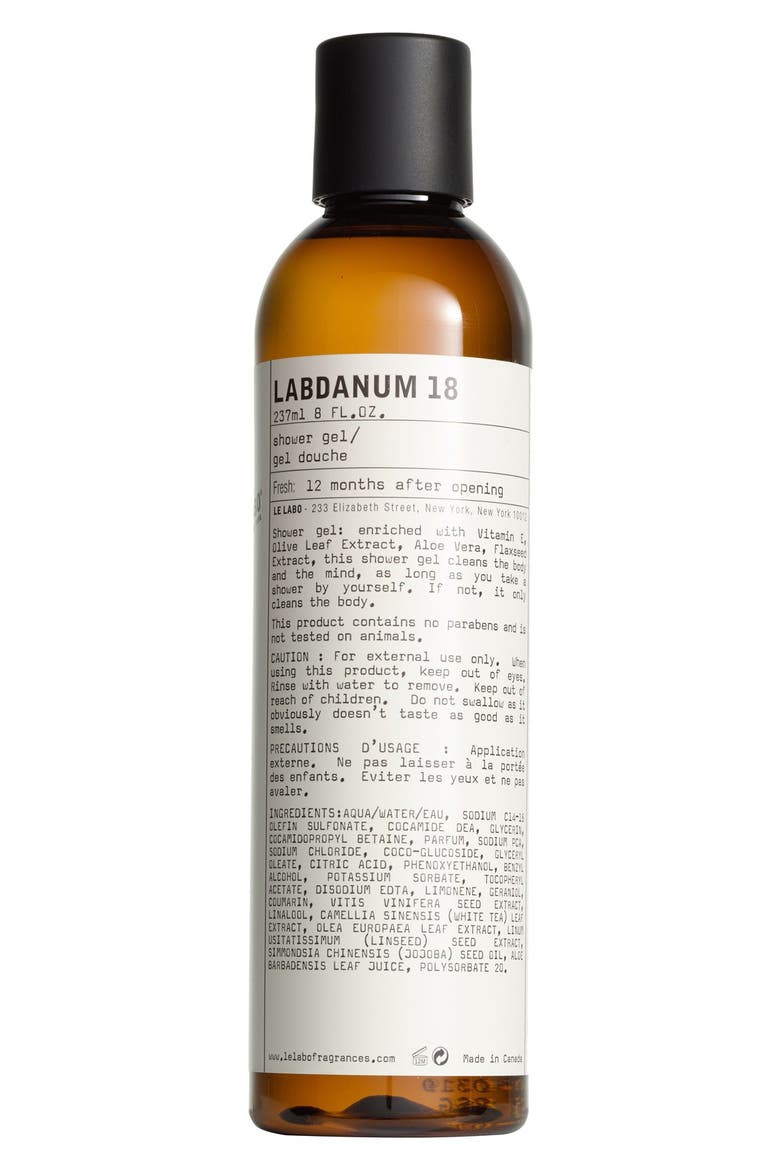 Labdanum 18 Shower Gel, Main, color, NO COLOR