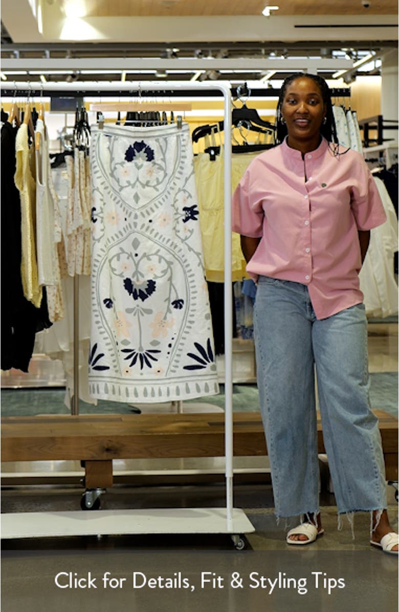 Juliet Floral Cotton & Linen Skirt, sales video thumbnail