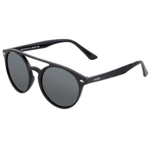Simplify Unisex Ssu122 49 X 46mm Polarized Sunglasses In Black/black