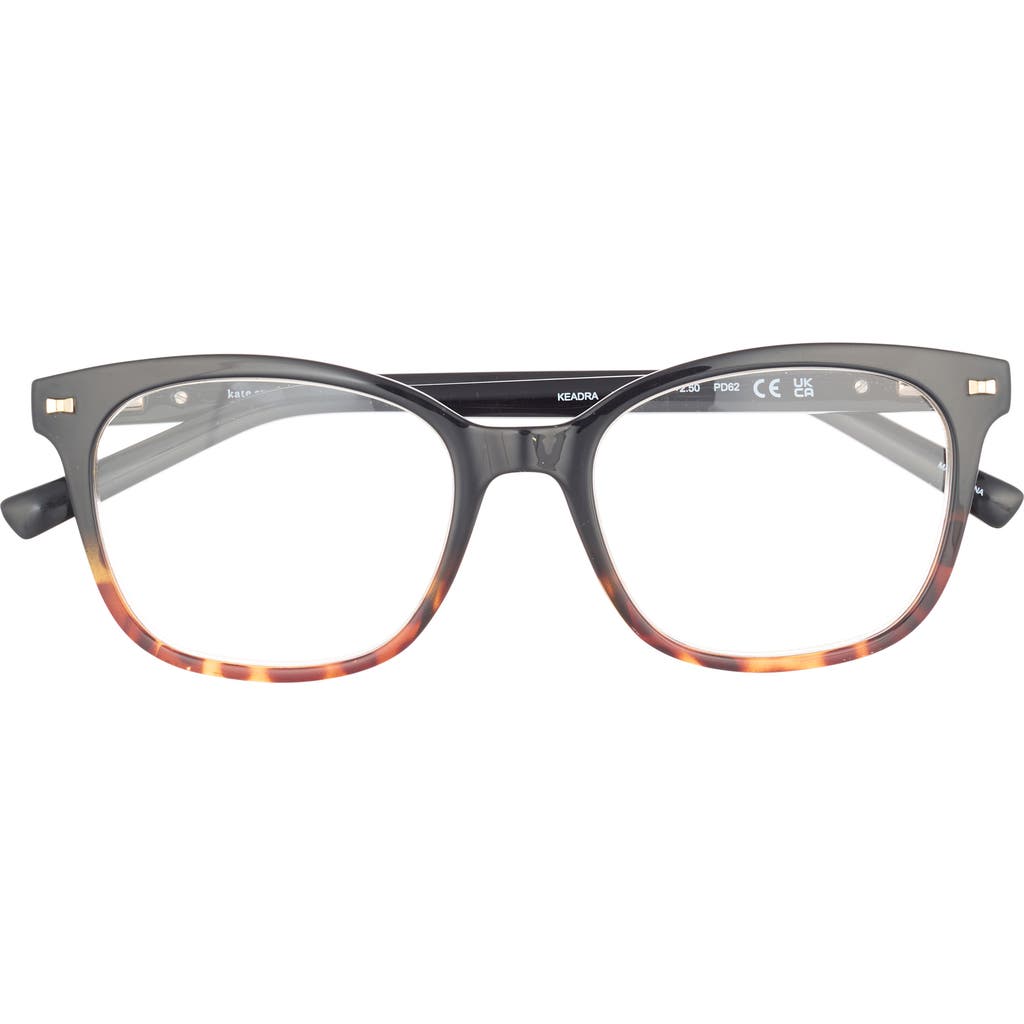 Kate Spade New York Keadra 51mm Square Reading Glasses In Black
