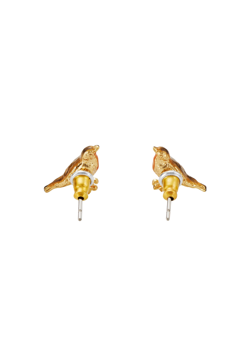 Robin Stud Earrings, Alternate, color, Gold