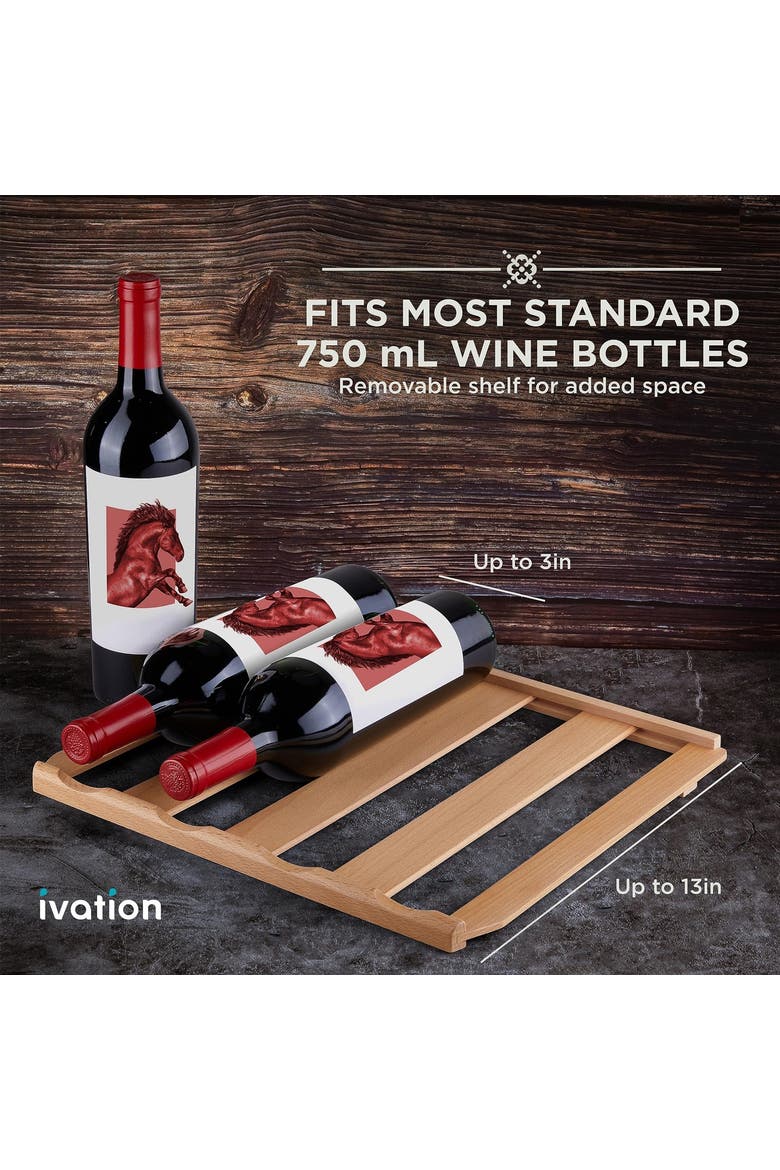 8 Bottle Wine Fridge Freestanding Small Wine Cooler Refrigerator with Glass Door, Alternate, color, Silver