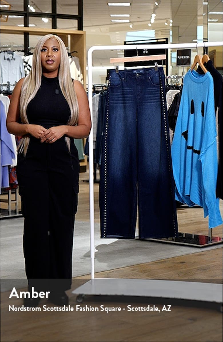 Studded High Waist Wide Leg Jeans, sales video thumbnail