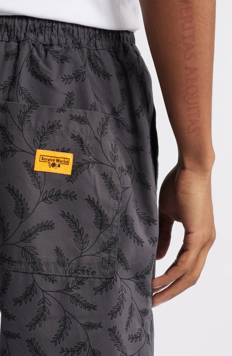 Service Works Branch Print Cotton Twill Chef Pants, Alternate, color,