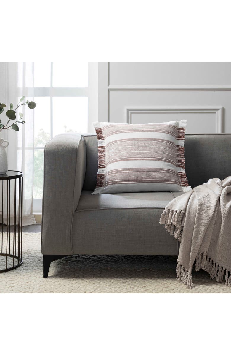 VCNY HOME Yarn Dye Stripe Accent Pillow, Alternate, color, Mocha Mousse