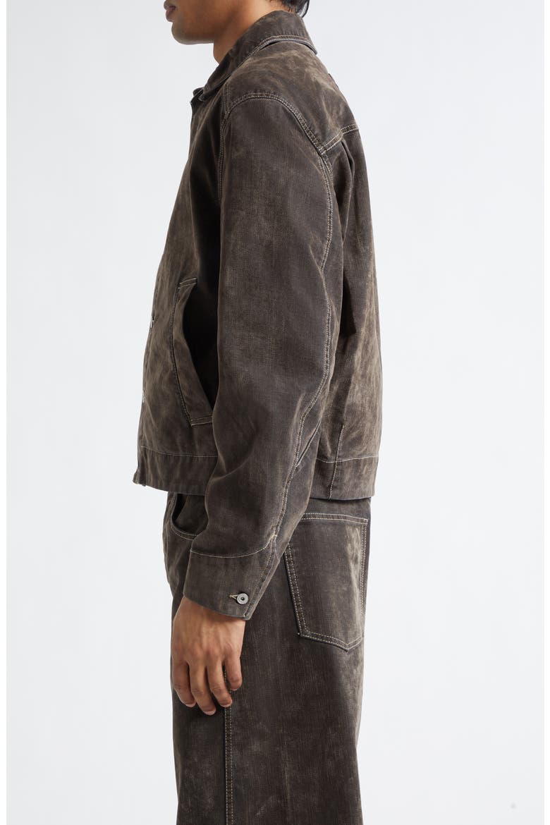 La Vest Mirada de Nîmes Denim Jacket, Alternate, color, KHAKI